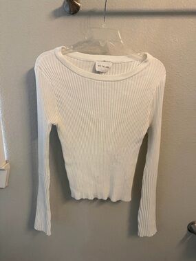 Cream Long Sleeve Top